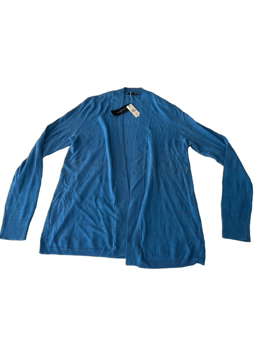NWT Women’s Talbots Long Open Cardigan Blue Small Lightweight Spring